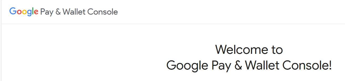 Google Pay Wallet Console
