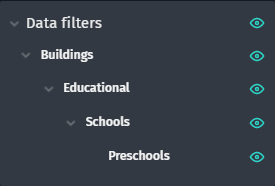 Filters tree with deep hierarchy