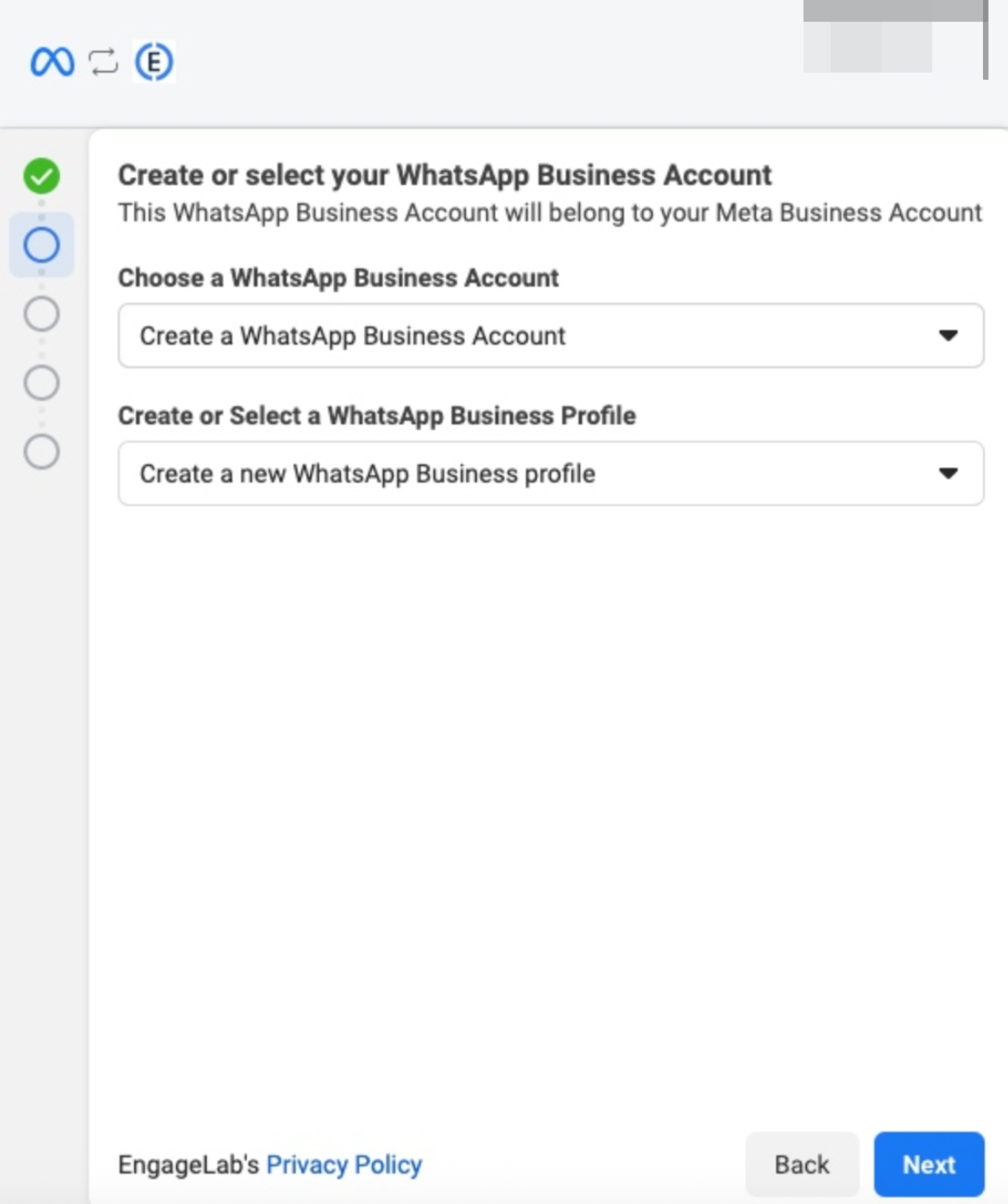 WABA Selection Interface