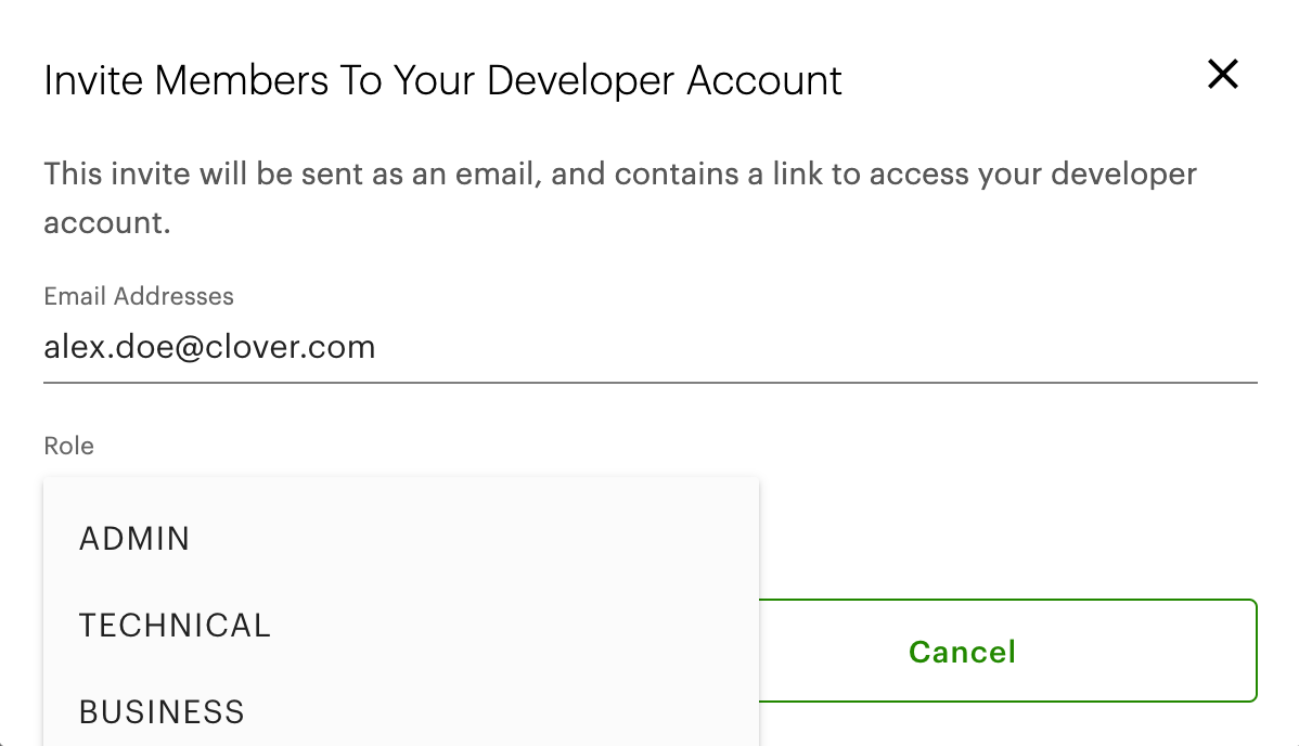 Invite Members To Your Developer Account