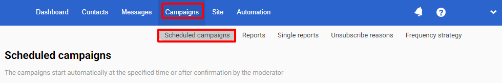 Scheduled Campaigns