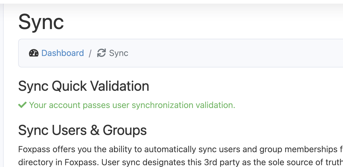 Account passes sync validation