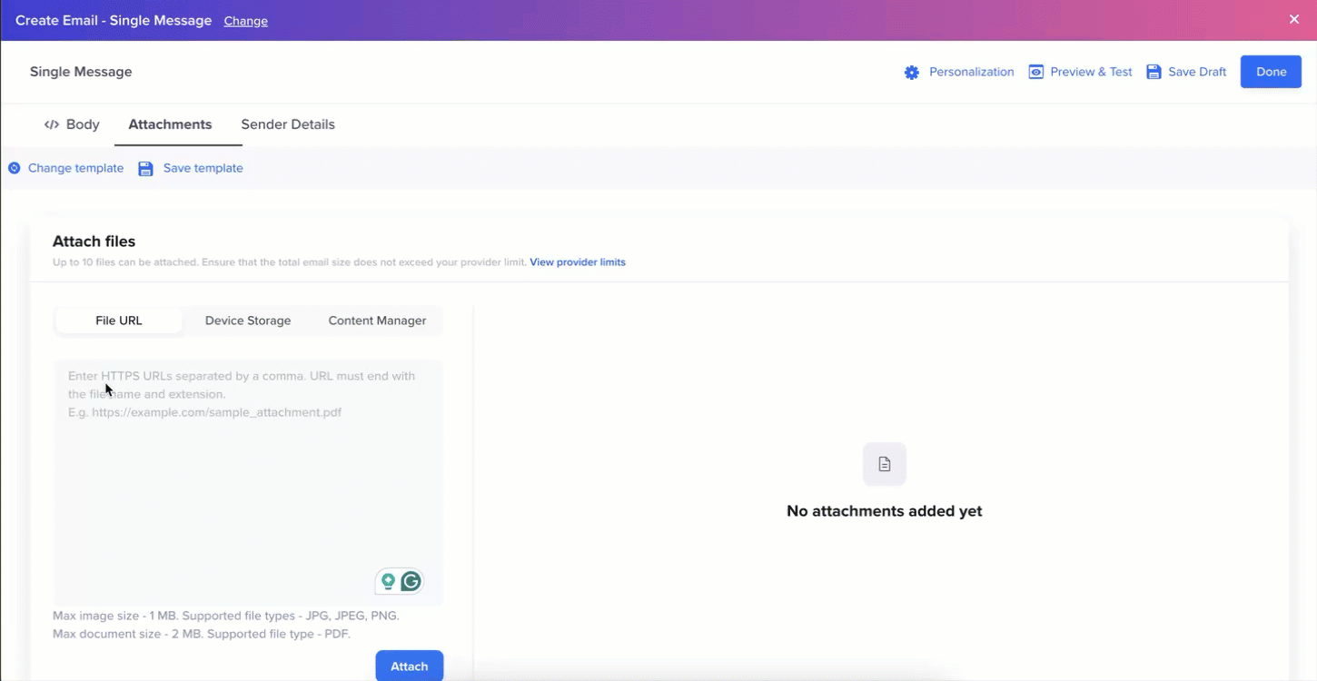Attach Files via Files URL