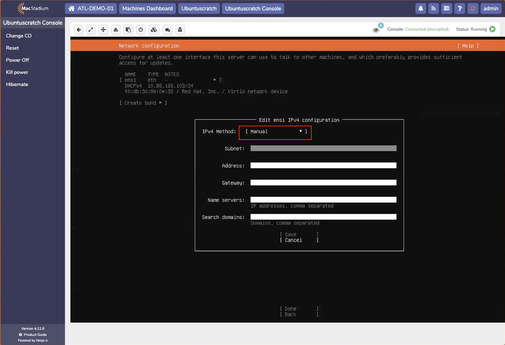 Manual IP Address Assignment