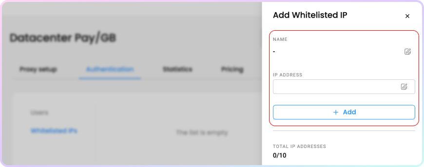 Whitelisting an IP address.