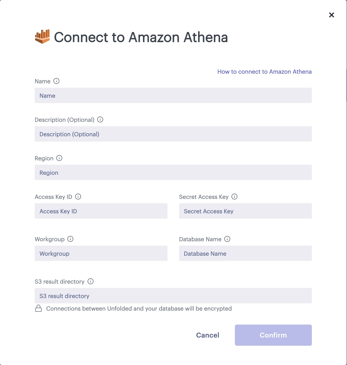 Amazon Athena Connector Form