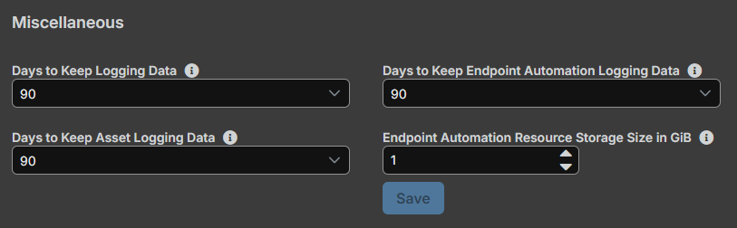 Security miscellaneous section.
