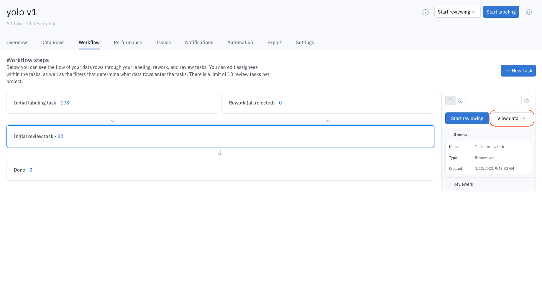 View data rows