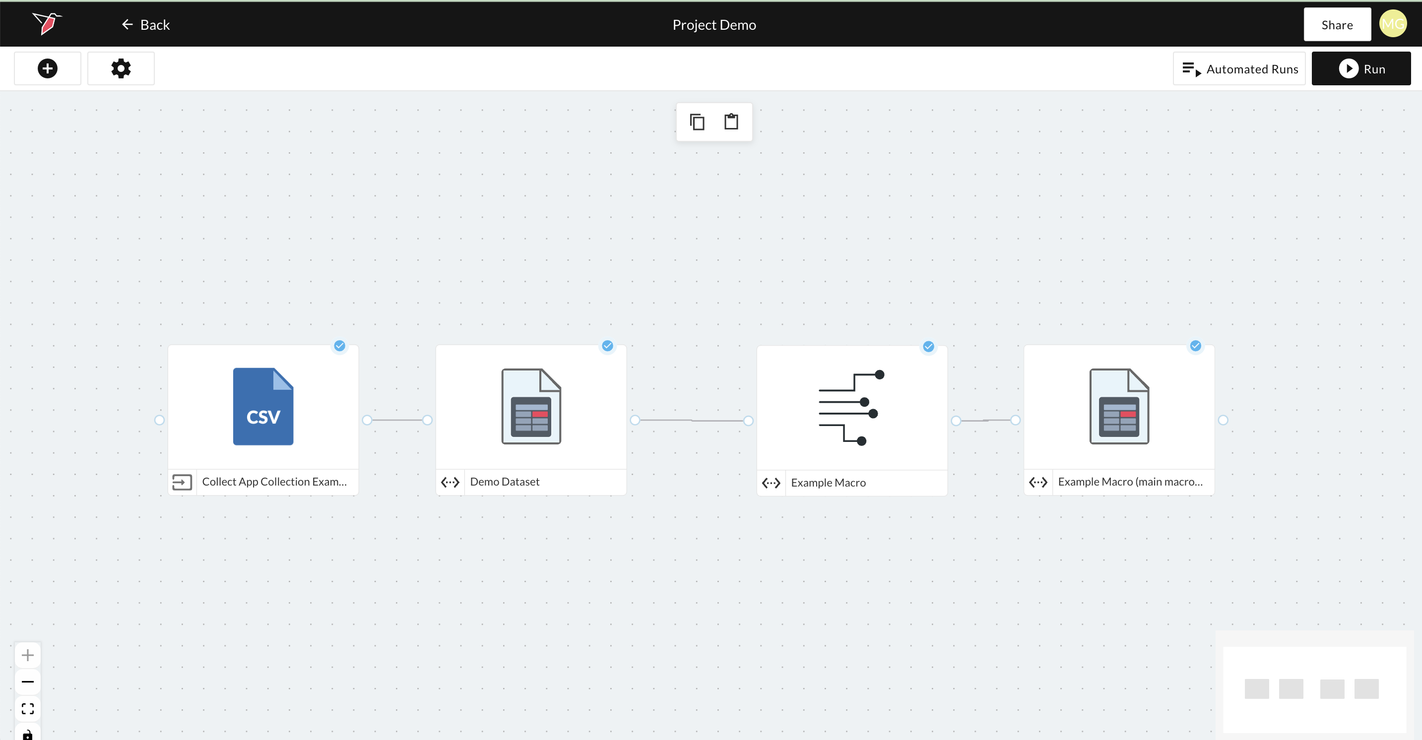 Macro after run has finished with output datset