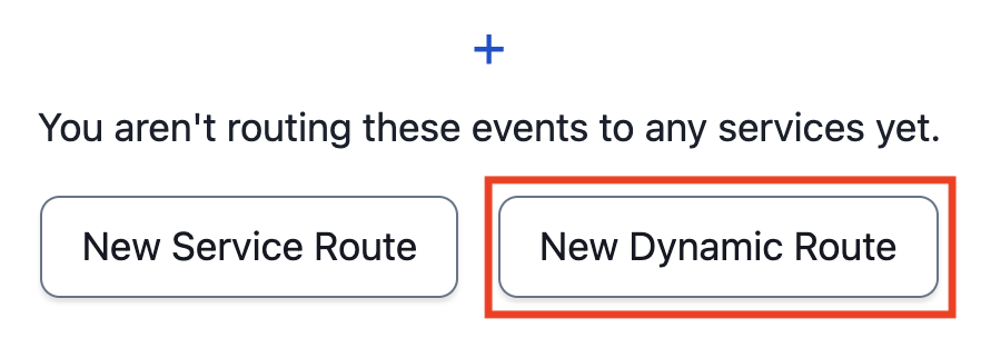 A screenshot of the PagerDuty UI emphasizing the "New Dynamic Route" button