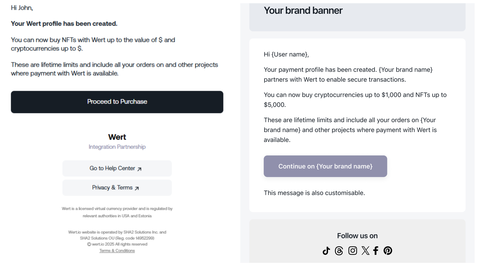 Wert Default Email - Your Branded Email