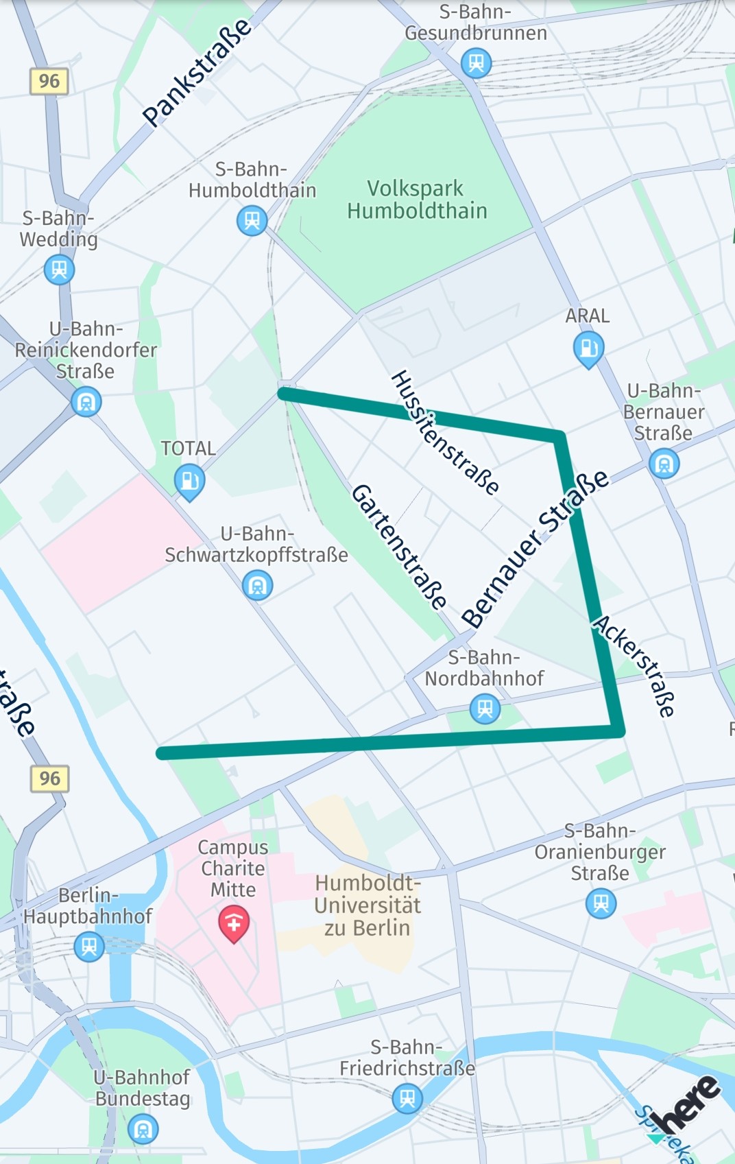 Screenshot: Showing a polyline.
