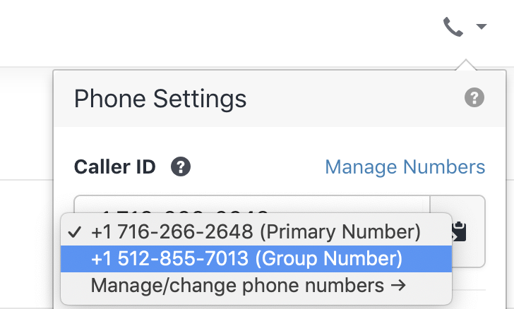 Use your Group Number as your outgoing Caller ID