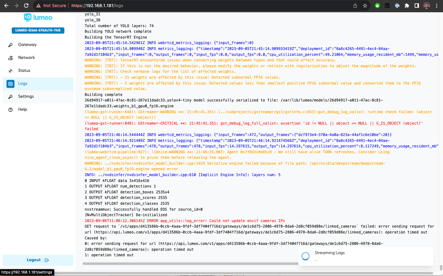 View Logs