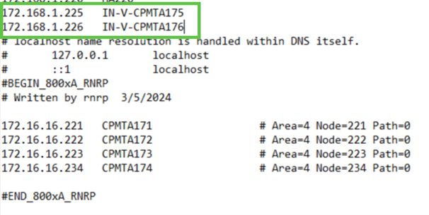 Host File in both source Nodes (L2 Node)