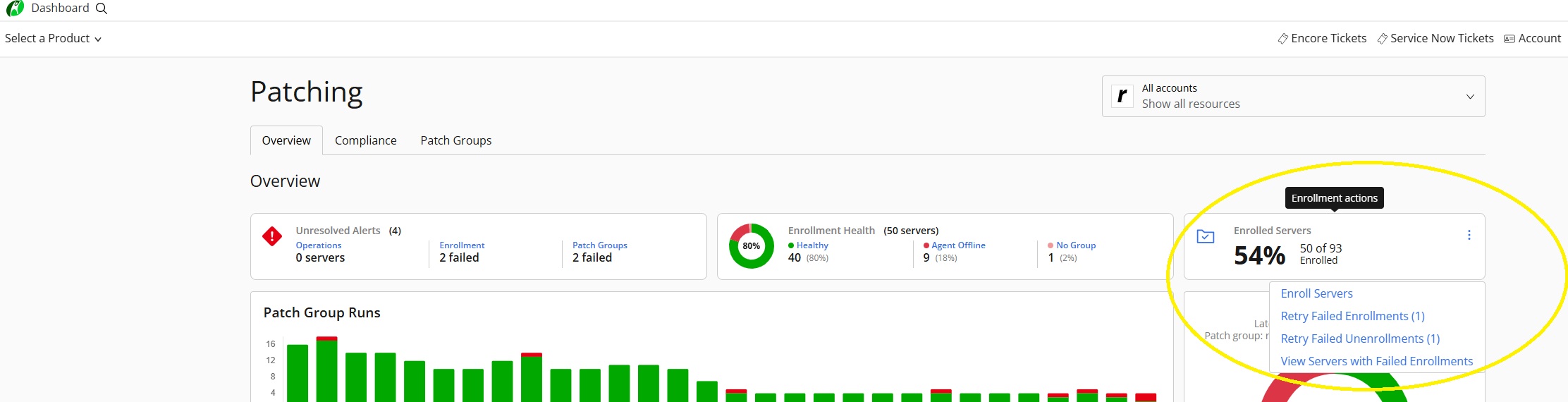 Patching UI Enrollment