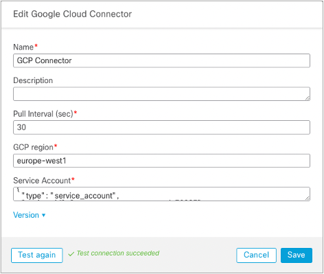 **Figure X** - Google Cloud Platform Connector