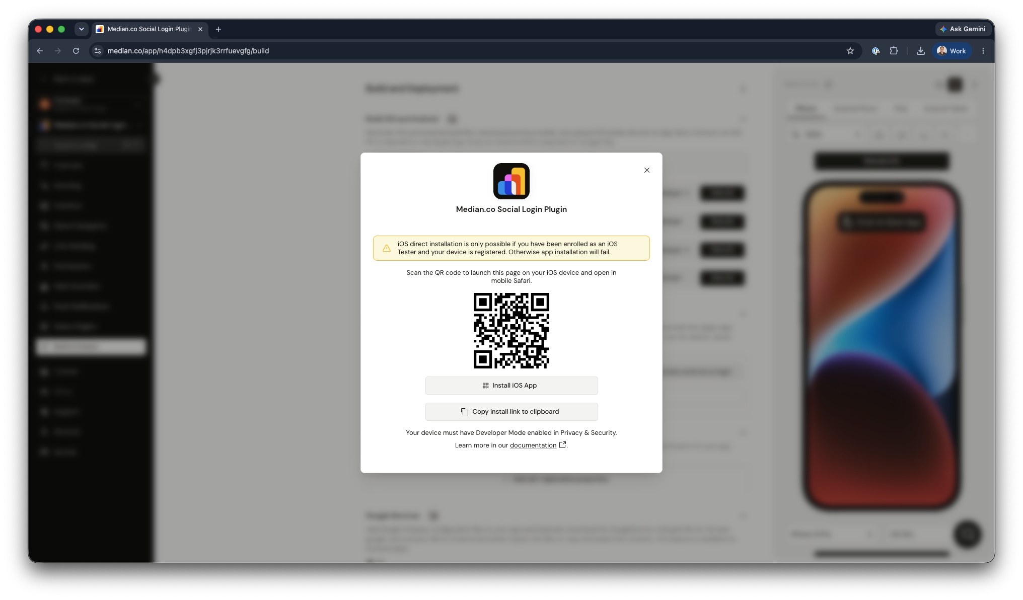 Installation QR Code