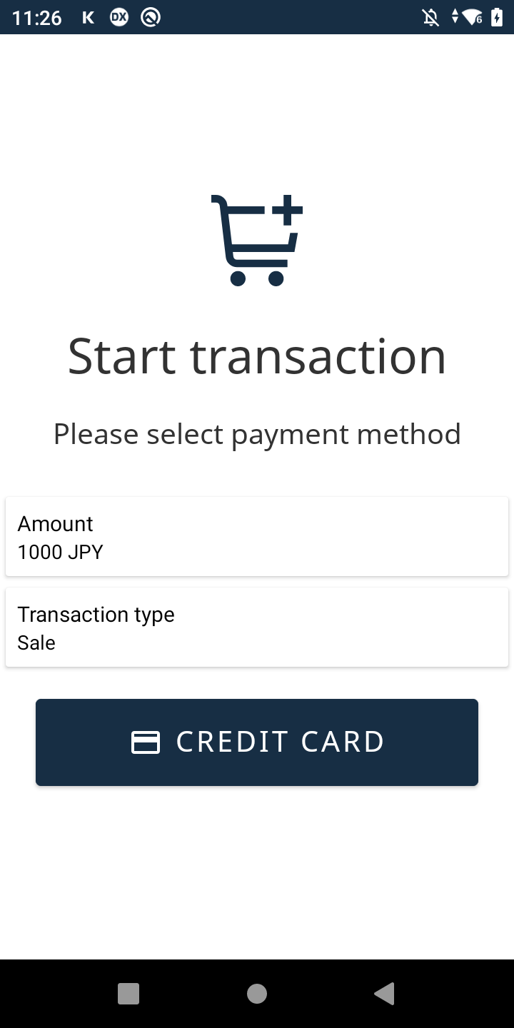 Payment method confirmation screen