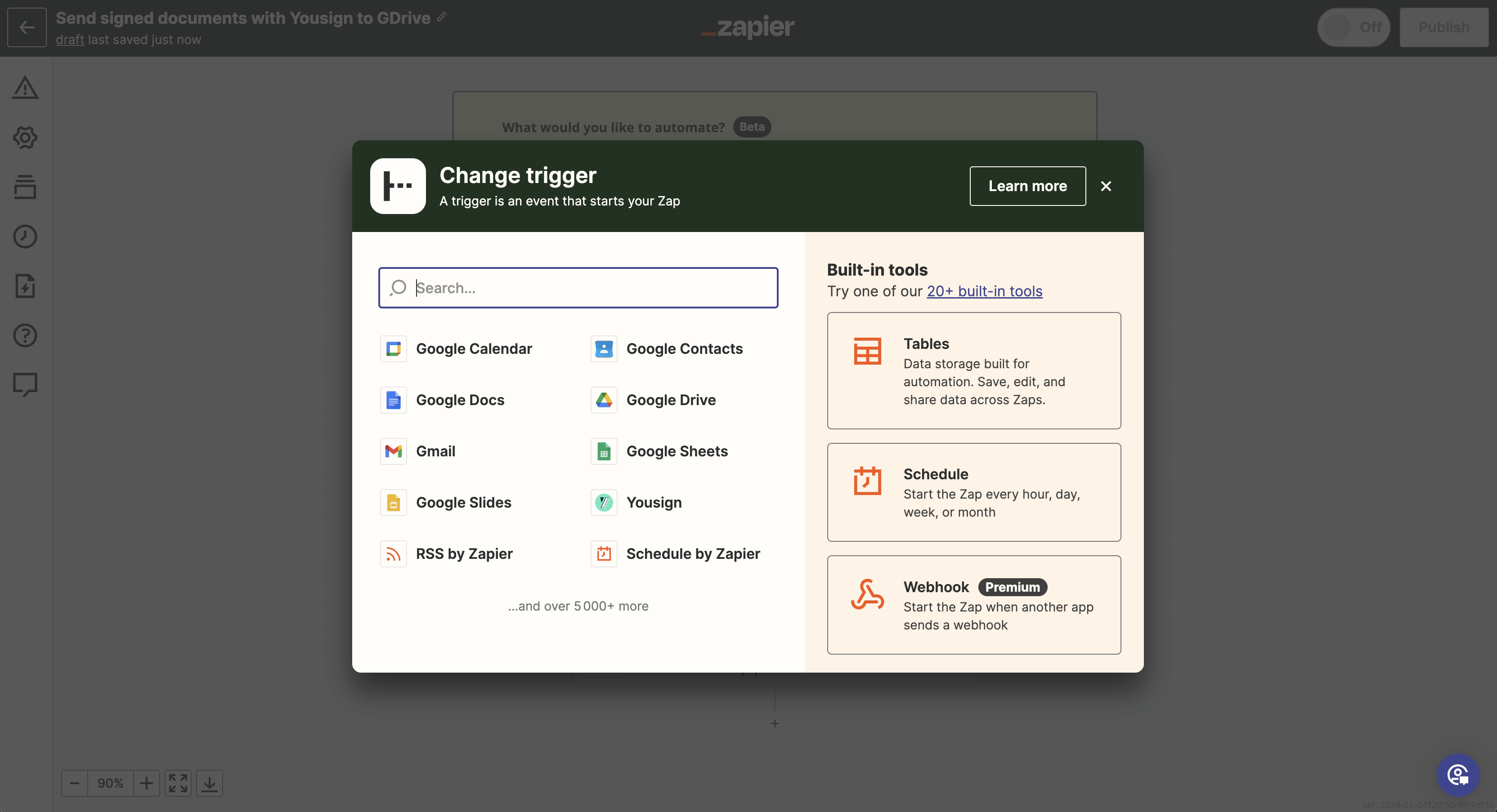 Zapier Trigger Yousign