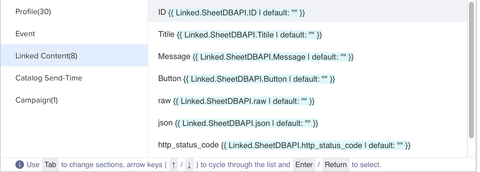 Create Personalized Message Using Linked Content