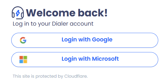 Login page with SSO sign-in only