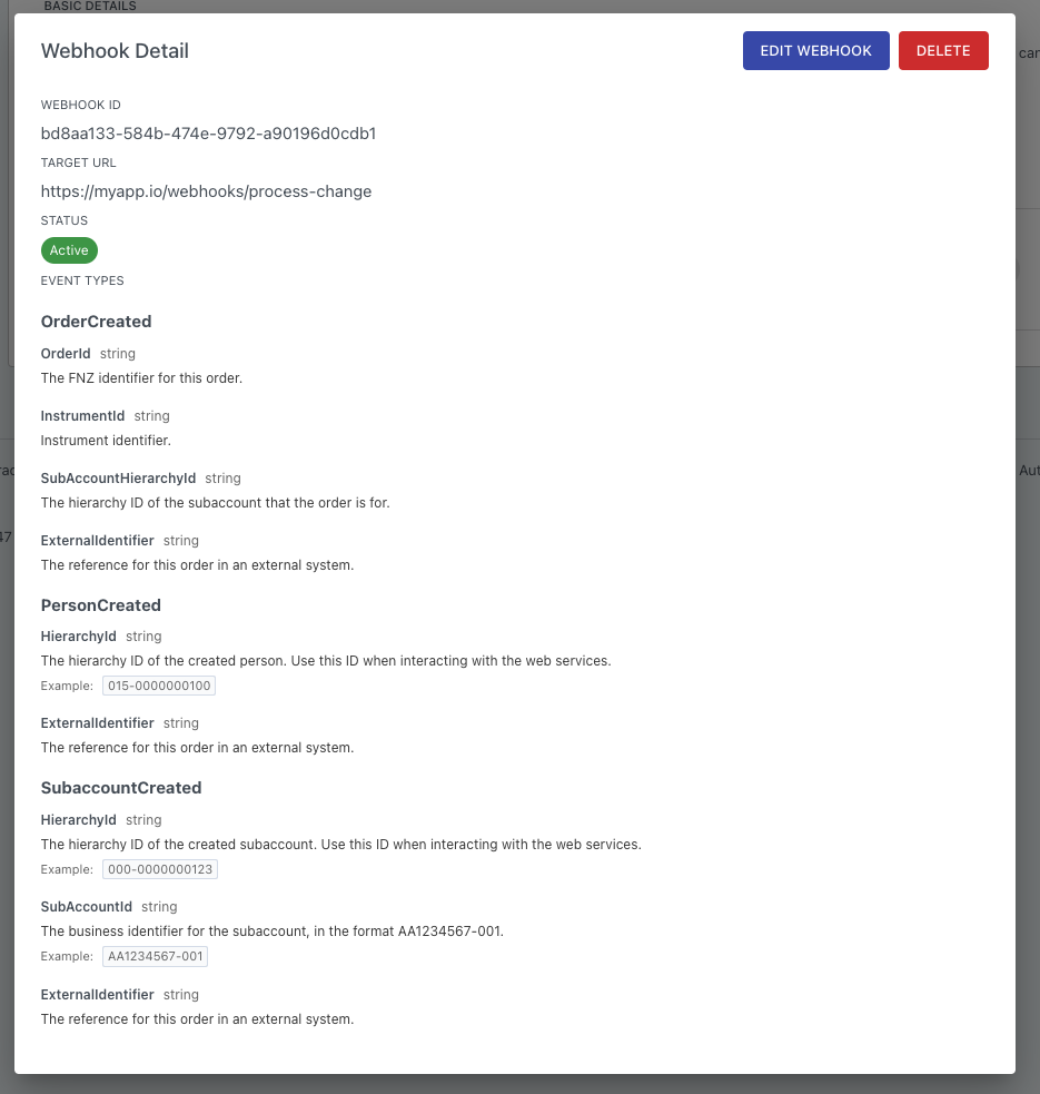 Summary view of existing endpoints with schema explorer