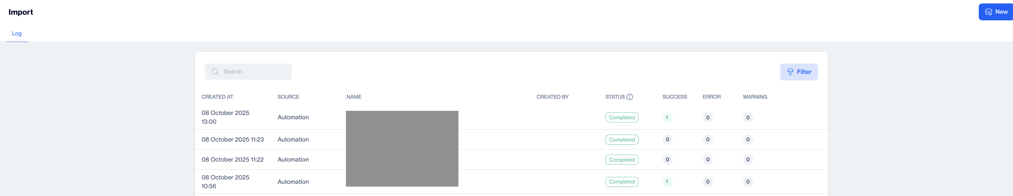 Overview of Import Section