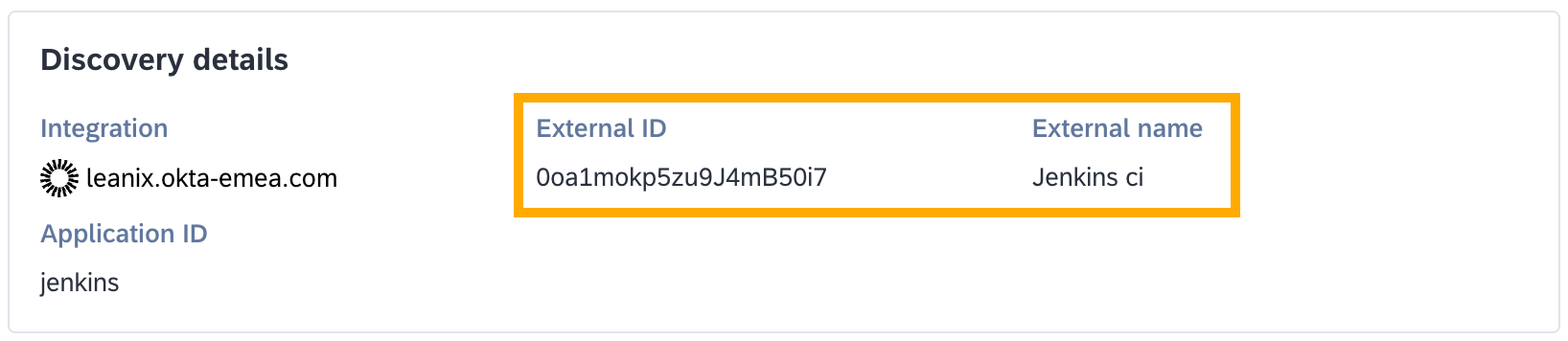 Discovered SaaS Item’s Detail Showing External ID