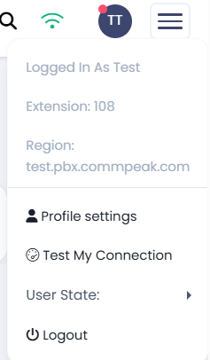 Profile Menu