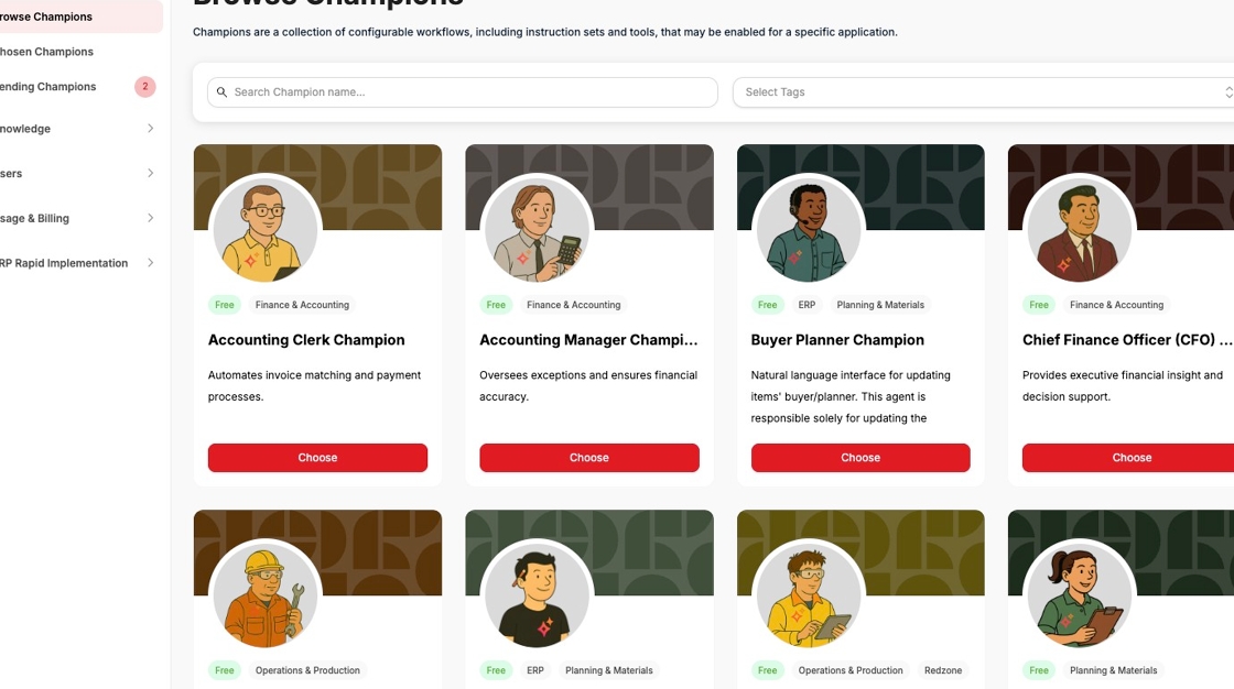 Champion Web Experience Admin