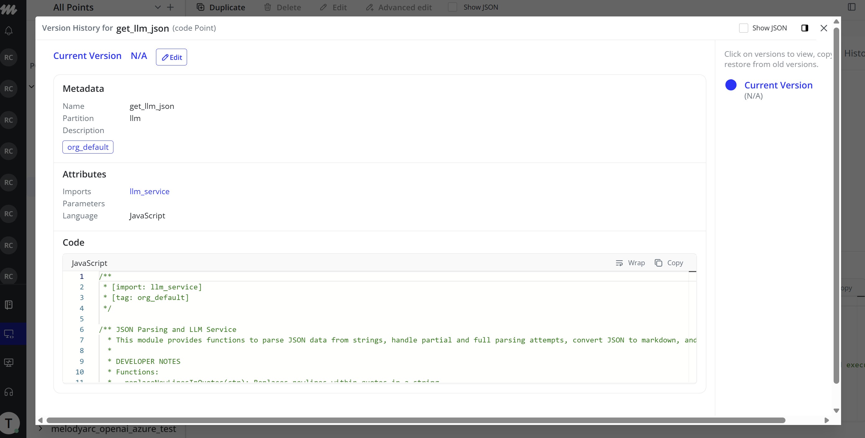 Point history and platform default