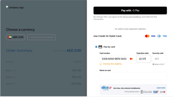 Slice by Network BIN eligibility