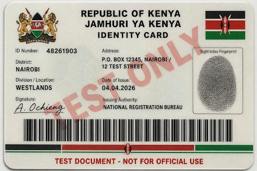 kenya-national-id-back-test.jpg Expected: authentic · Image: back