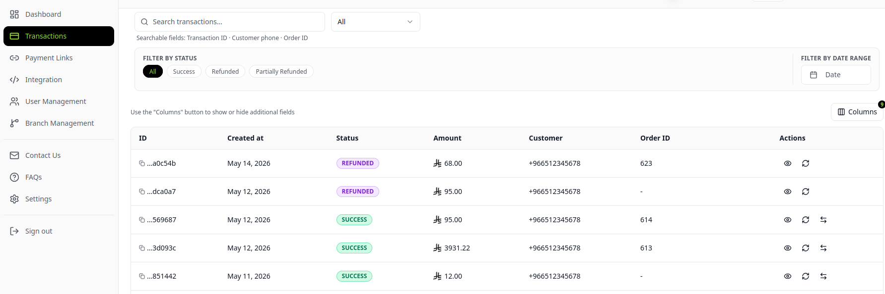 Transaction Overview