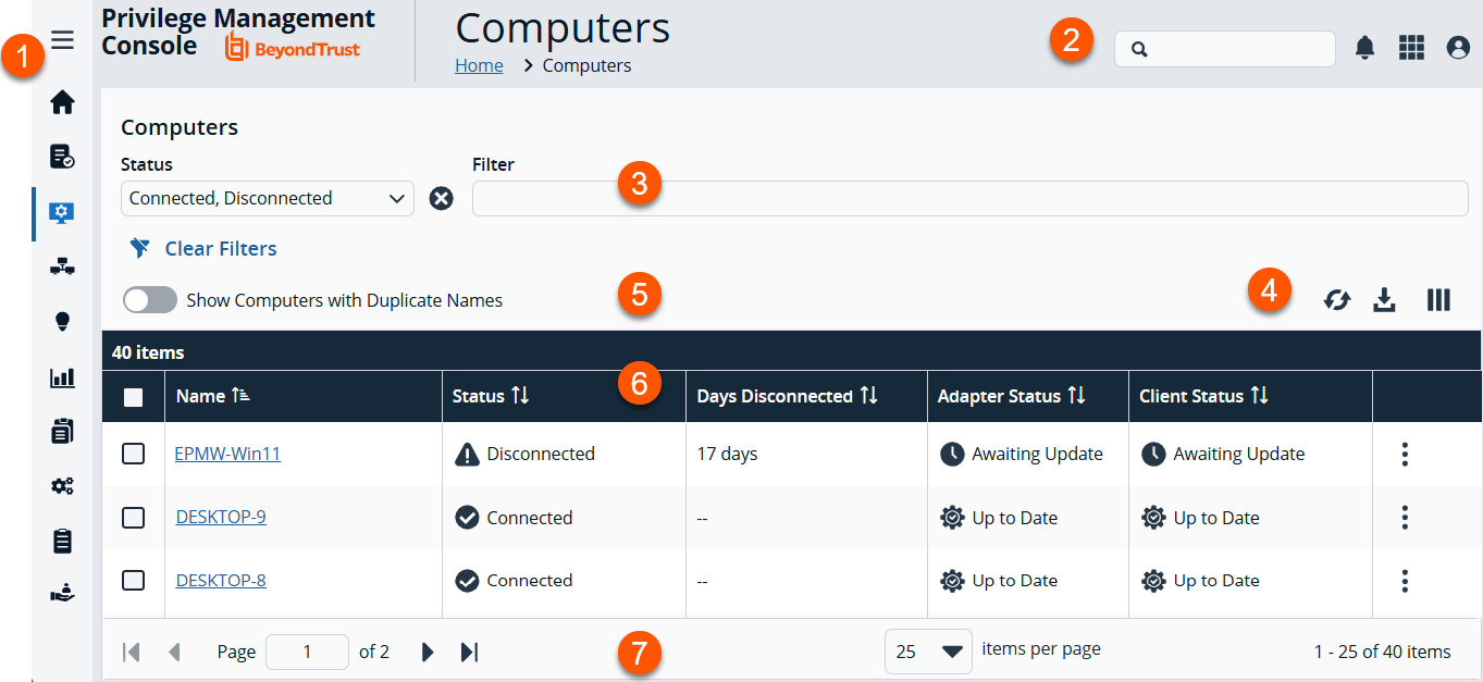 Endpoint Privilege Management for Windows and Mac Computers page