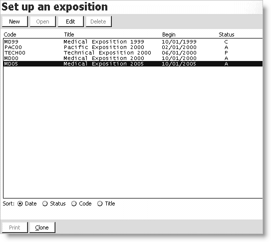 From Exposition, select Set up an exposition