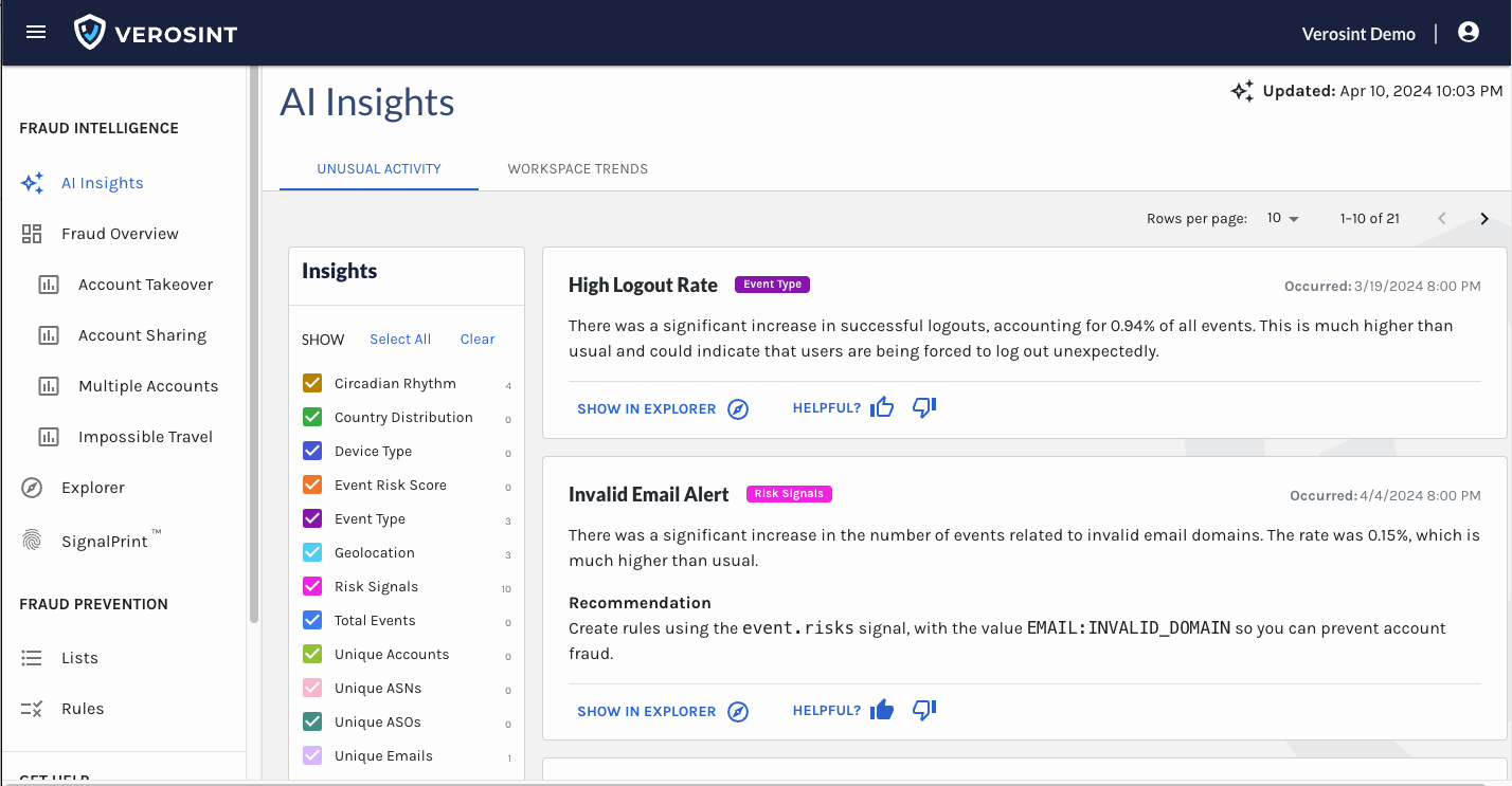 Check out the new look and feel of AI Insights