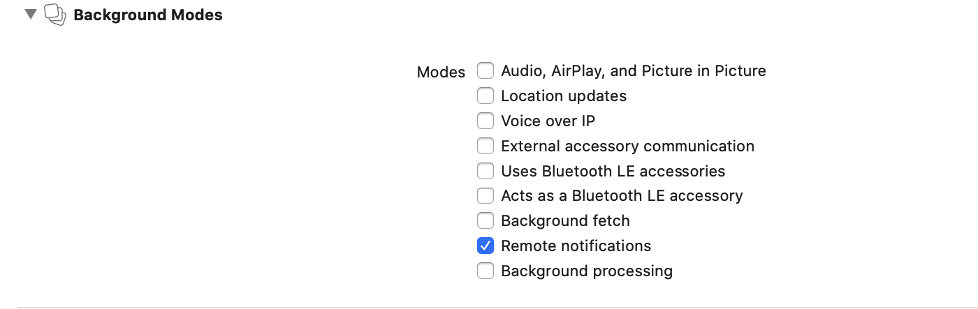 add permissions for remote notifications for ios app