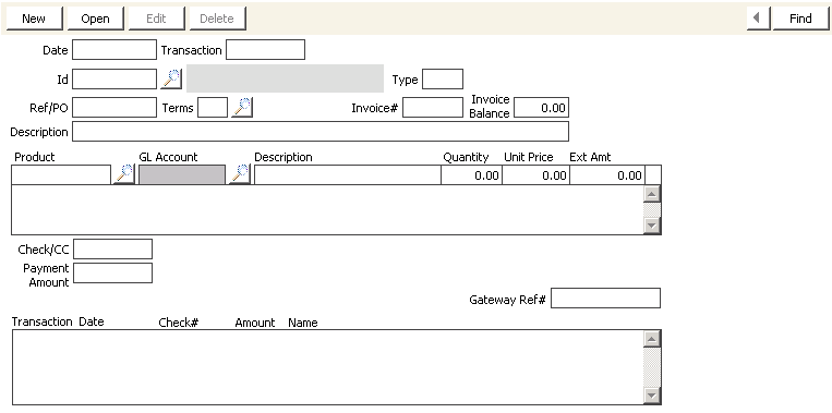 Desktop: Service Central > Process sales transactions