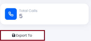 Screenshot of exporting call records to a file