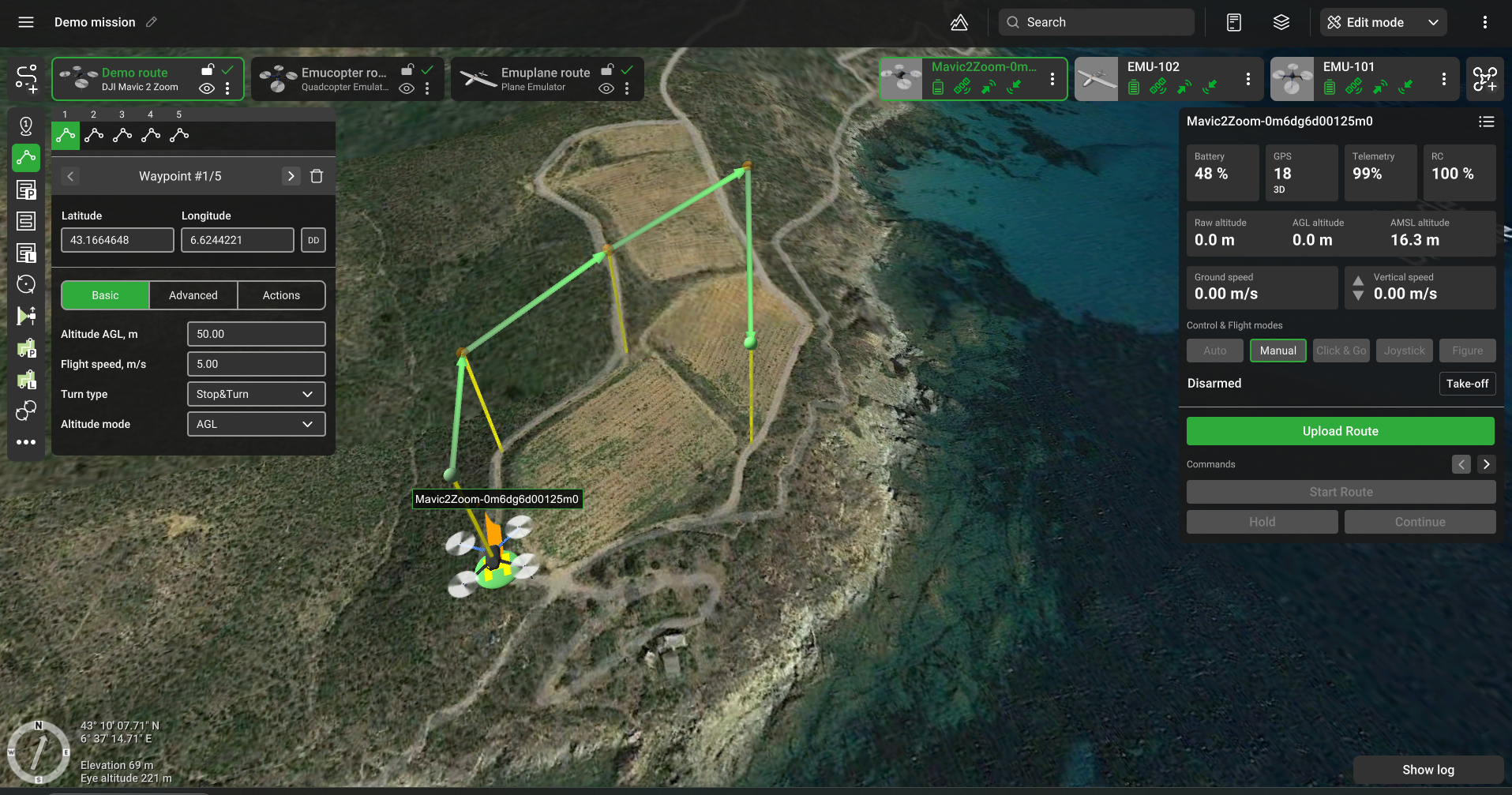 Waypoint flight plan