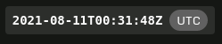 dashboard.clock.utc.png Sandfly UTC Time Display