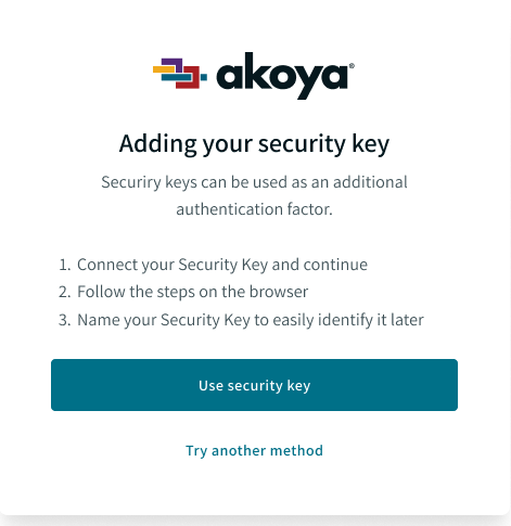 Add security key