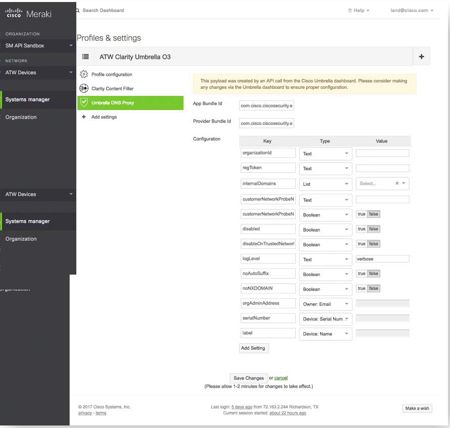 meraki anyconnect