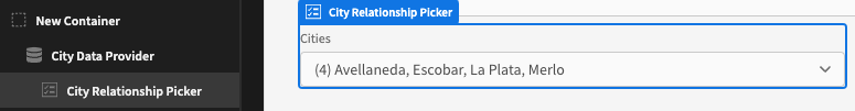 Relationship picker with default values