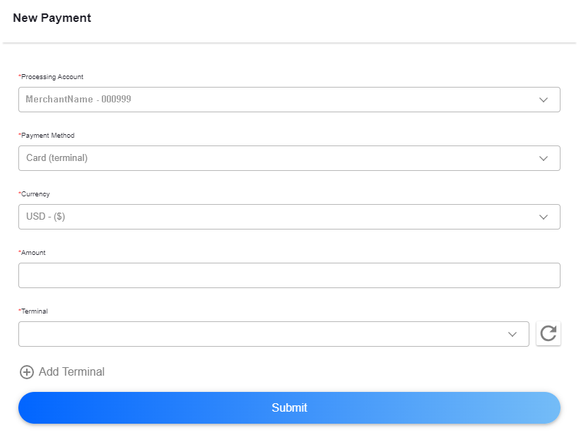 Retail iframe for terminal