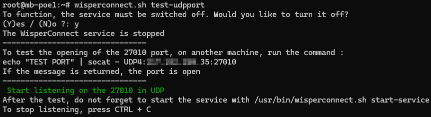 Test UDP