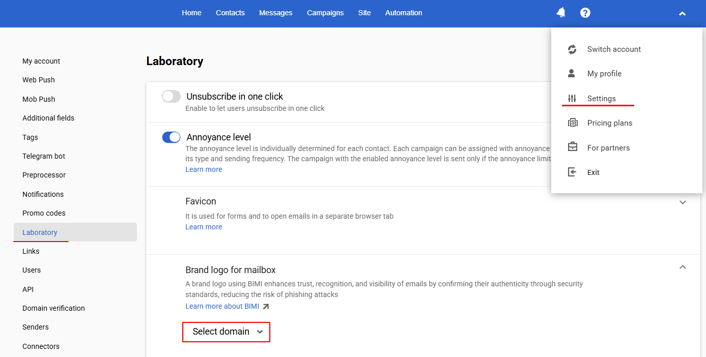 Brand logo for mailbox