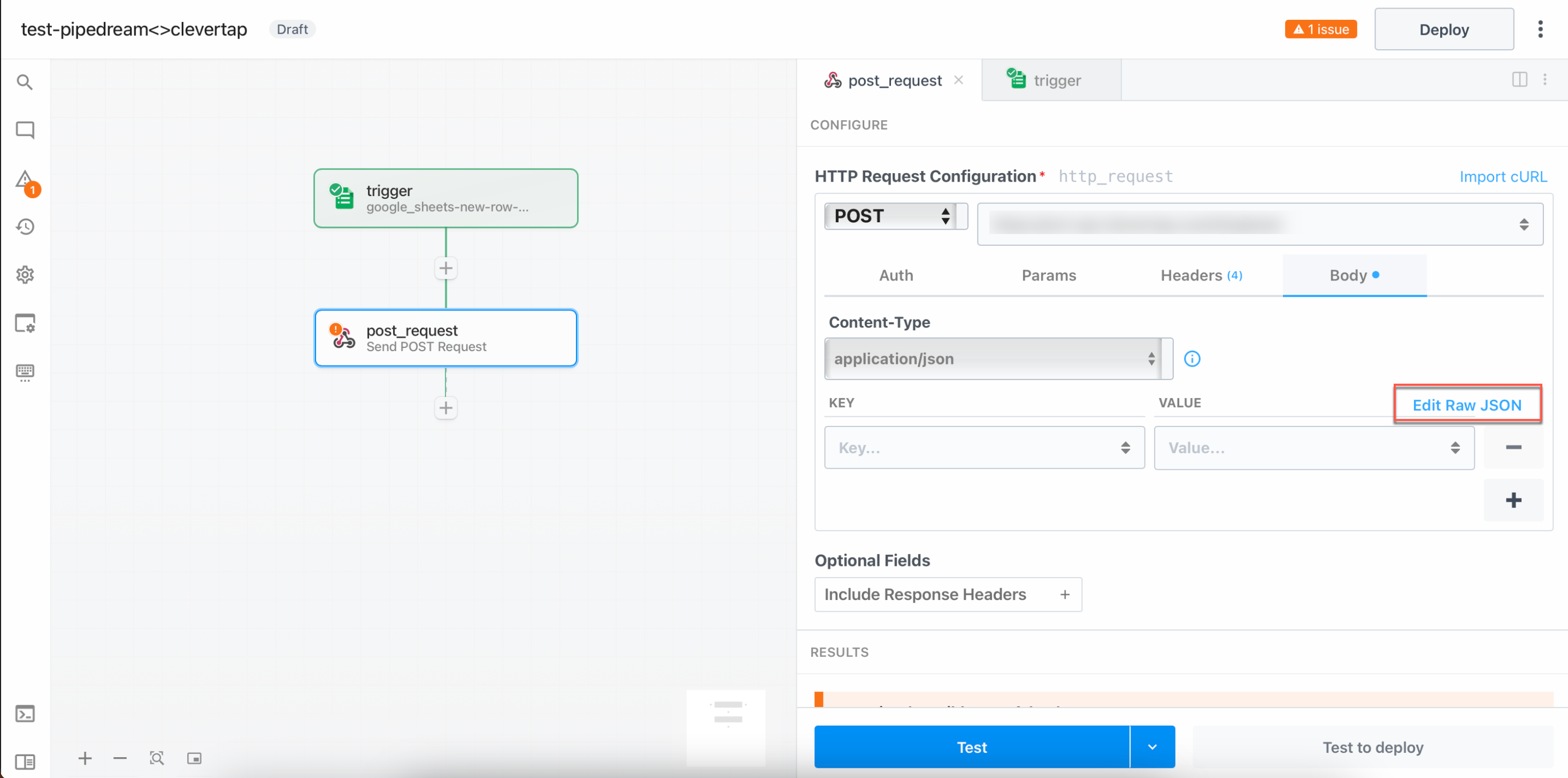 Configure the Request Body